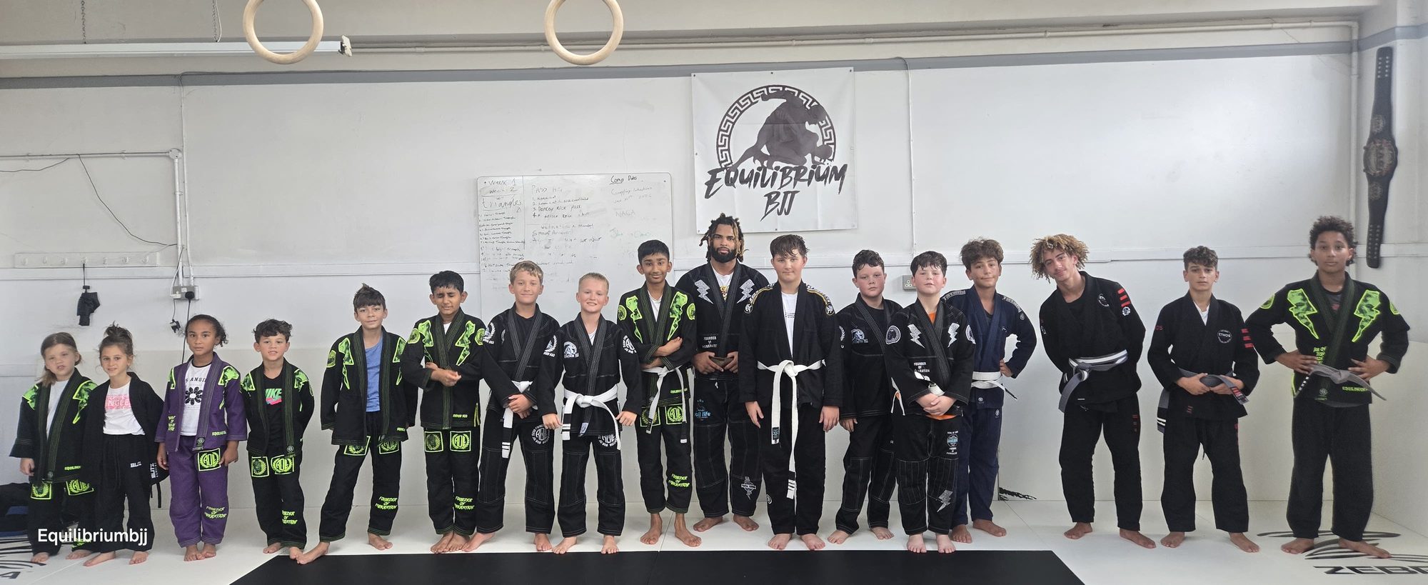 Equilibrium kids class with their coach